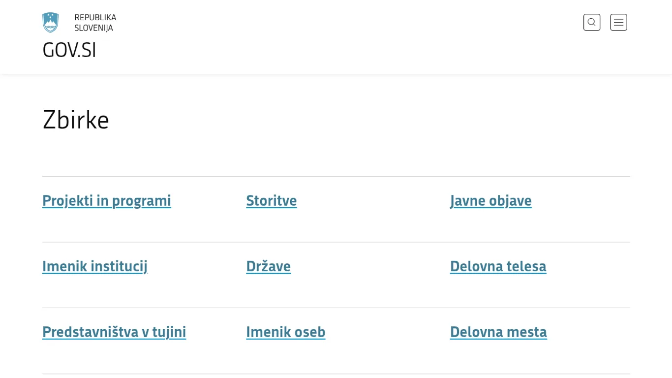 Domača stran GOV.SI