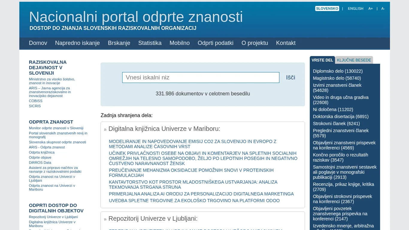 Domača stran NPOZ