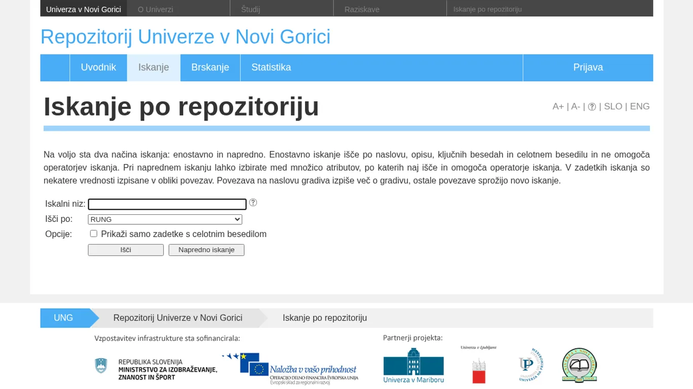 Domača stran RUNG