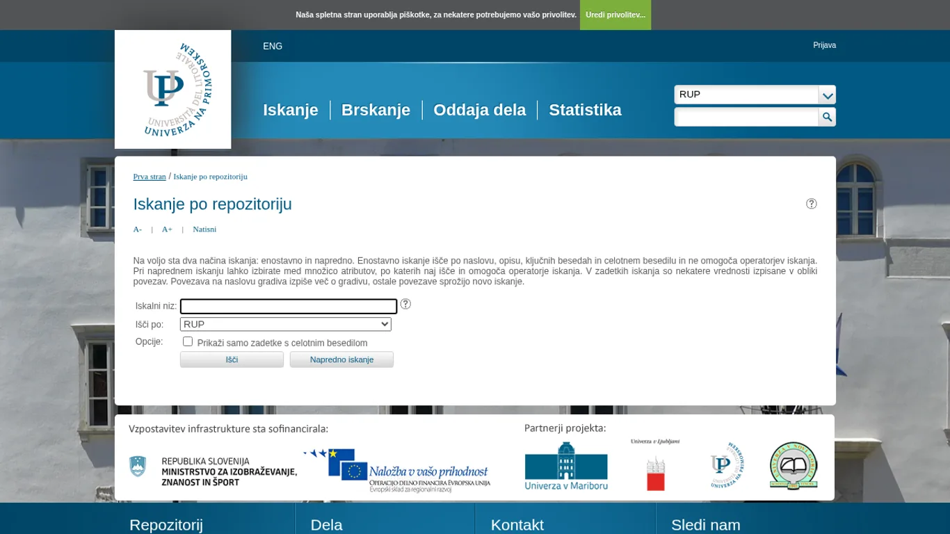 Domača stran RUP