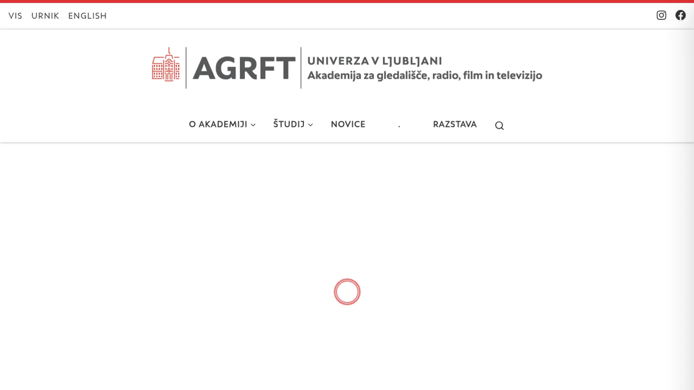 Domača stran Akademija za gledališče, radio, film in televizijo (AGRFT)