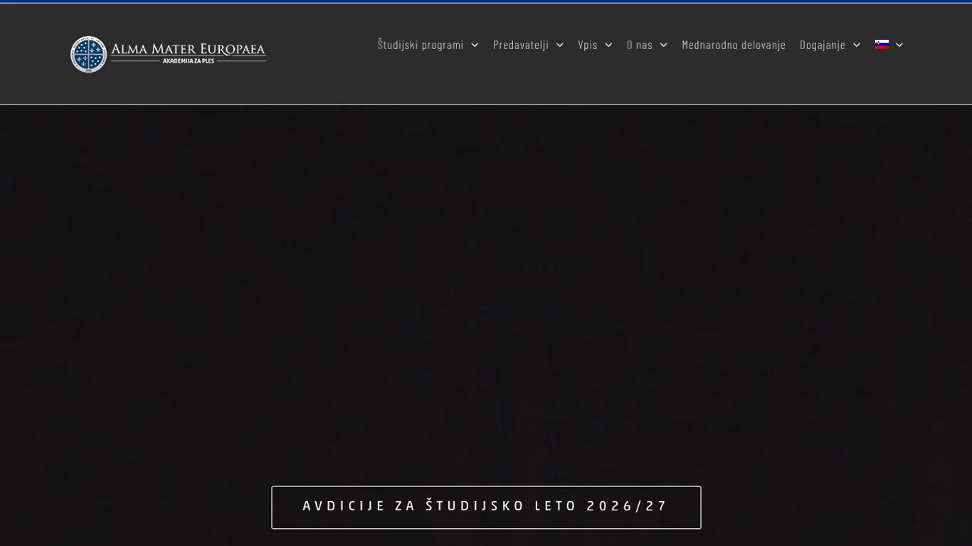 Domača stran ALMA MATER EUROPAEA - Akademija za ples