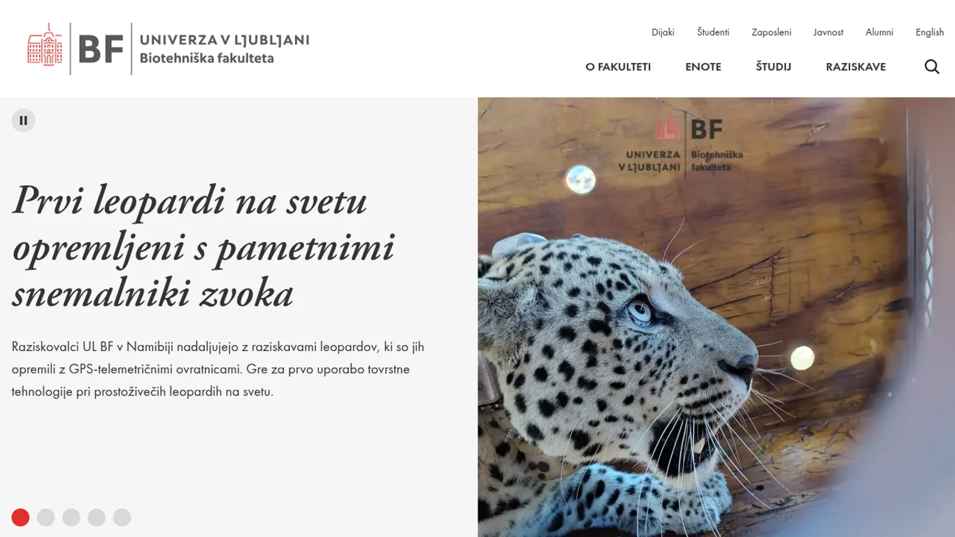 Domača stran Biotehniška fakulteta