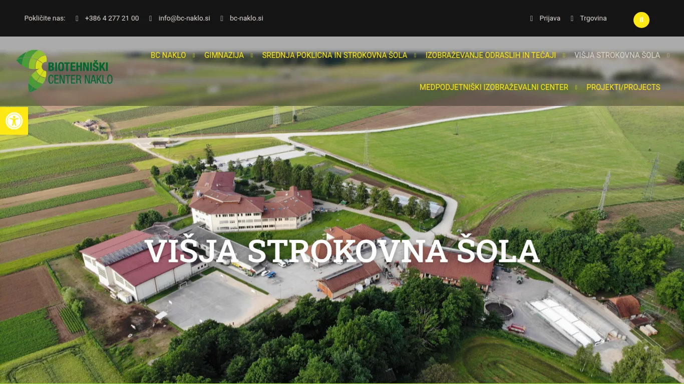 Domača stran Biotehniški center Naklo – Višja strokovna šola