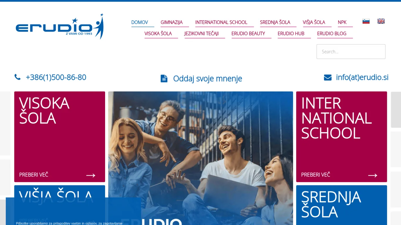 Domača stran Erudio višja strokovna šola