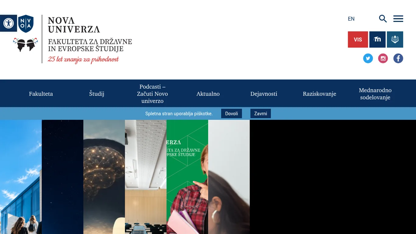 Domača stran Fakulteta za državne in evropske študije (Nova univerza)