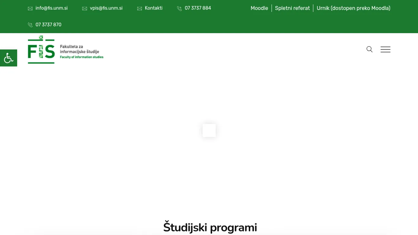 Domača stran Fakulteta za informacijske študije Novo mesto