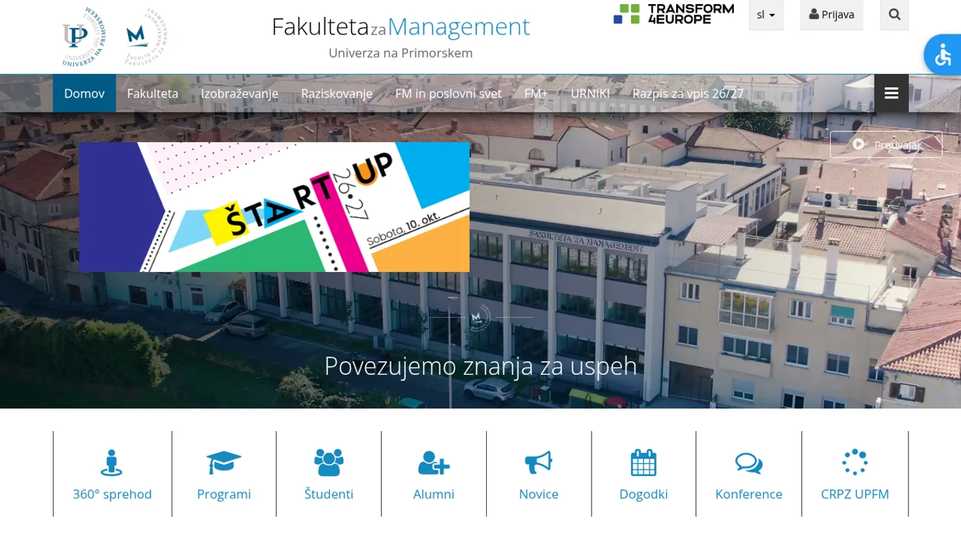 Domača stran Fakulteta za management