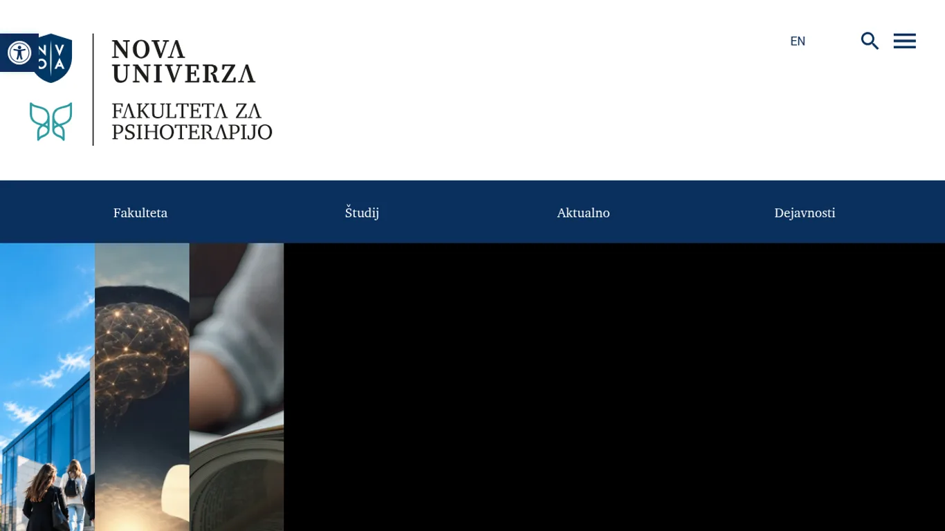 Domača stran Fakulteta za psihoterapijo (Nova univerza)