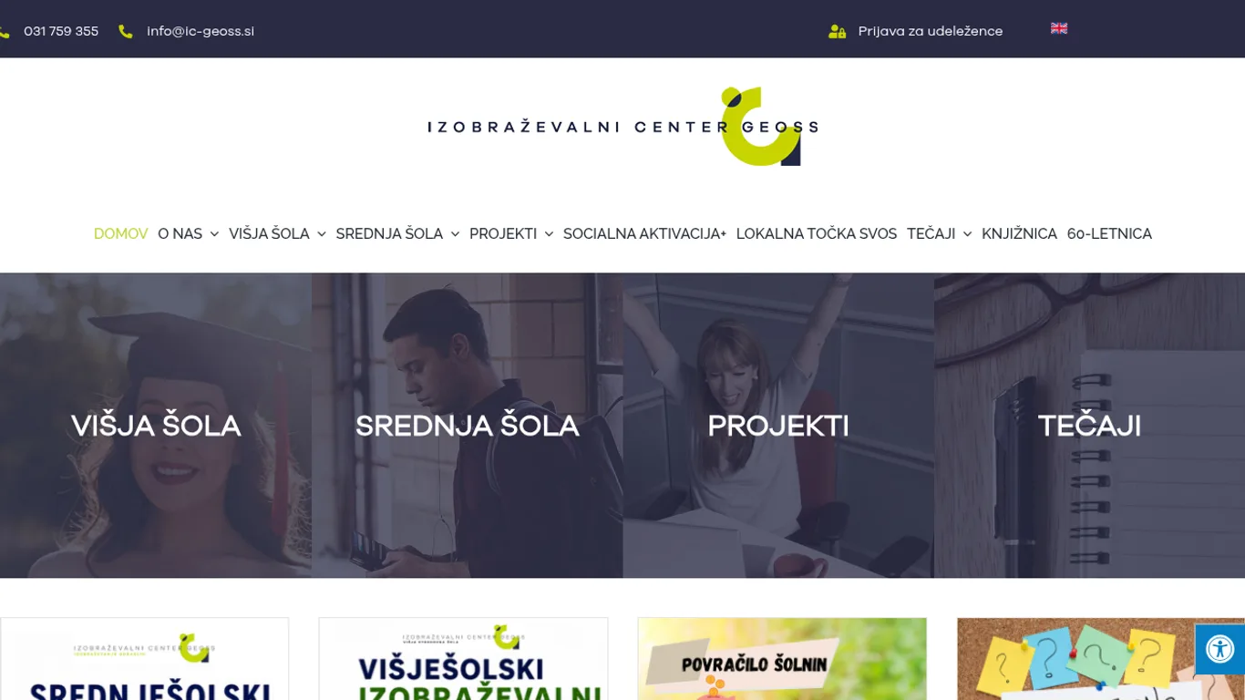 Domača stran Izobraževalni center Geoss, d. o. o. – Višja strokovna šola