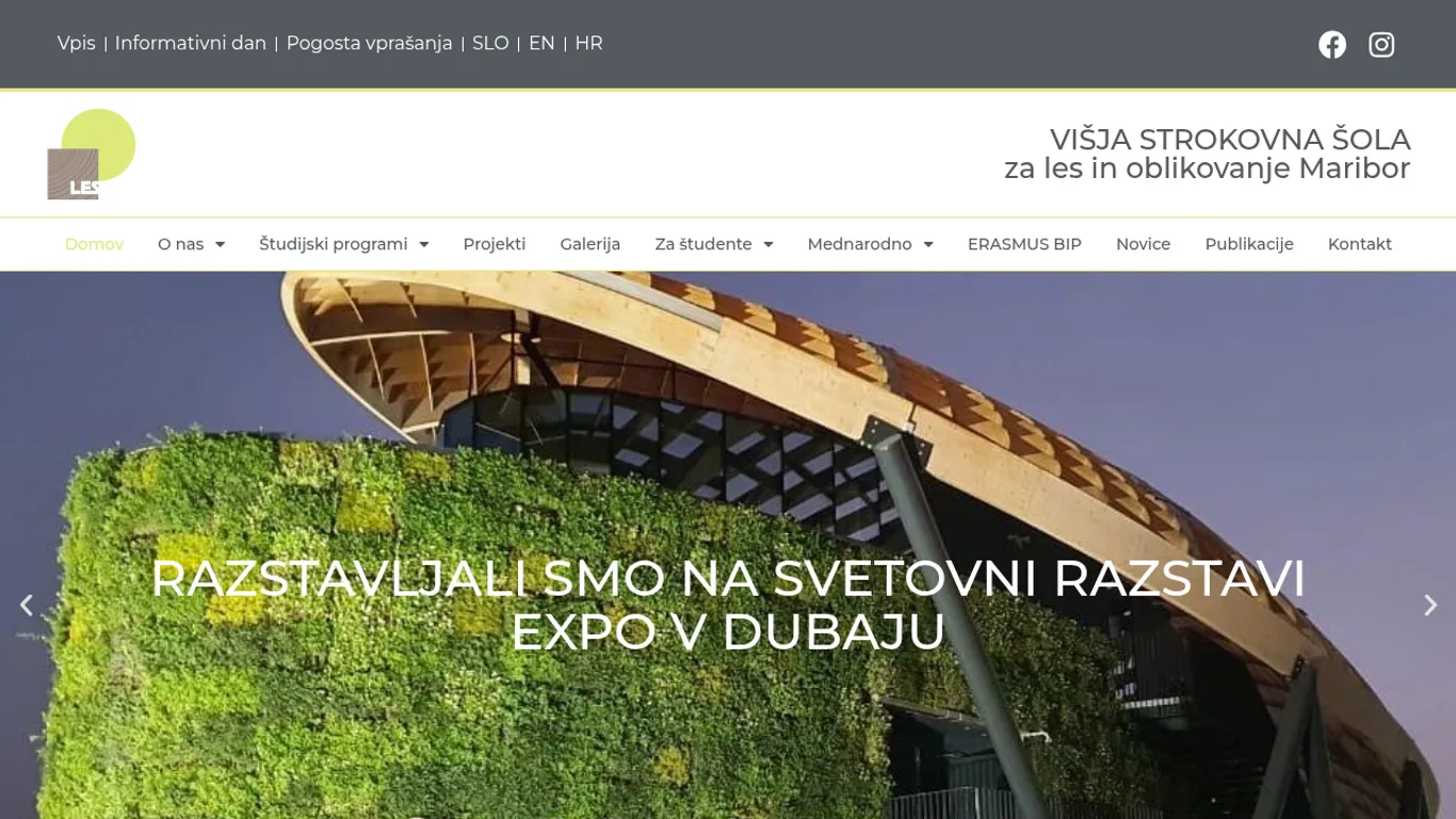 Domača stran Lesarska šola Maribor – Višja strokovna šola