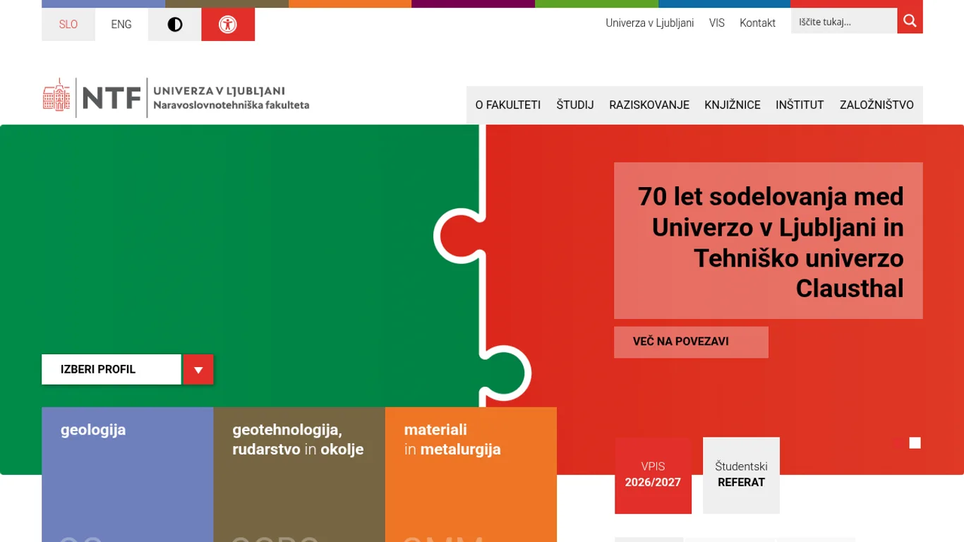 Domača stran Naravoslovnotehniška fakulteta