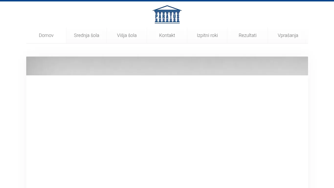 Domača stran Paratus d.o.o., Višja strokovna šola