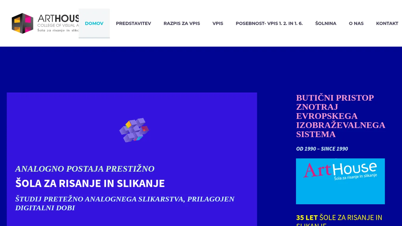 Domača stran Šola za risanje in slikanje