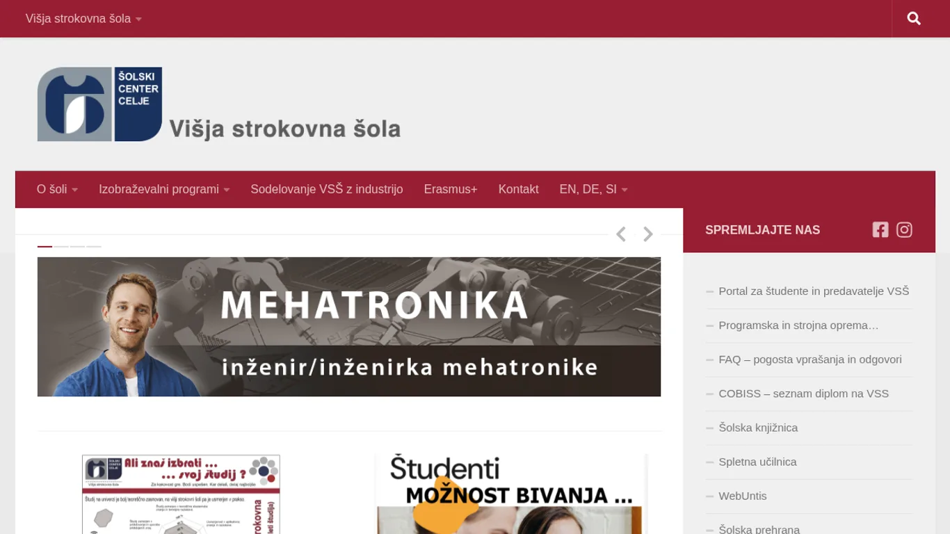 Domača stran Šolski center Celje – Višja strokovna šola