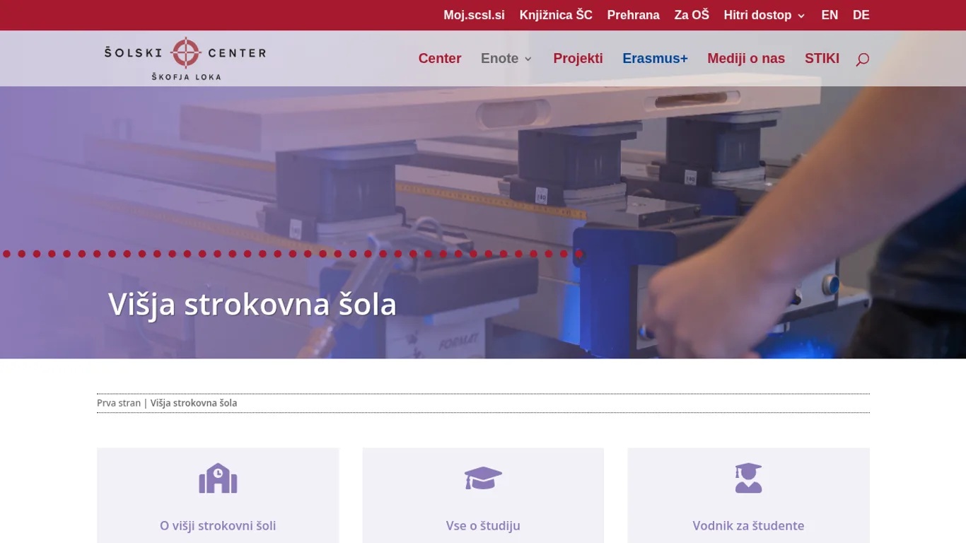 Domača stran Šolski center Škofja Loka – Višja strokovna šola