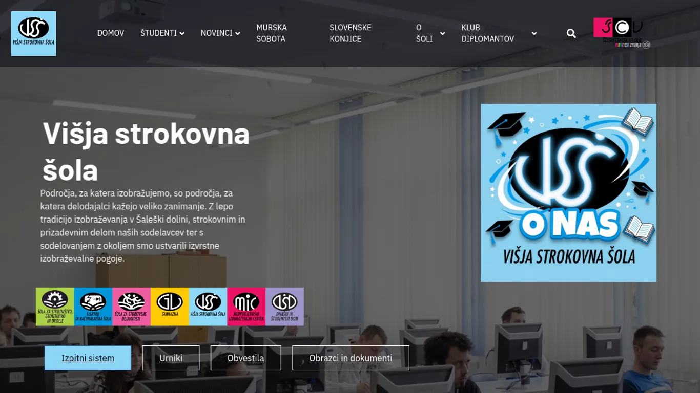 Domača stran Šolski center Velenje – Višja strokovna šola