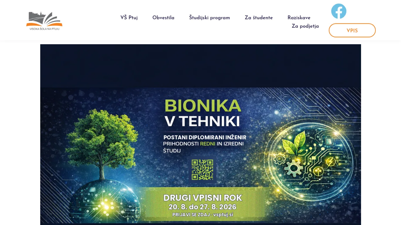 Domača stran Visoka šola na Ptuju