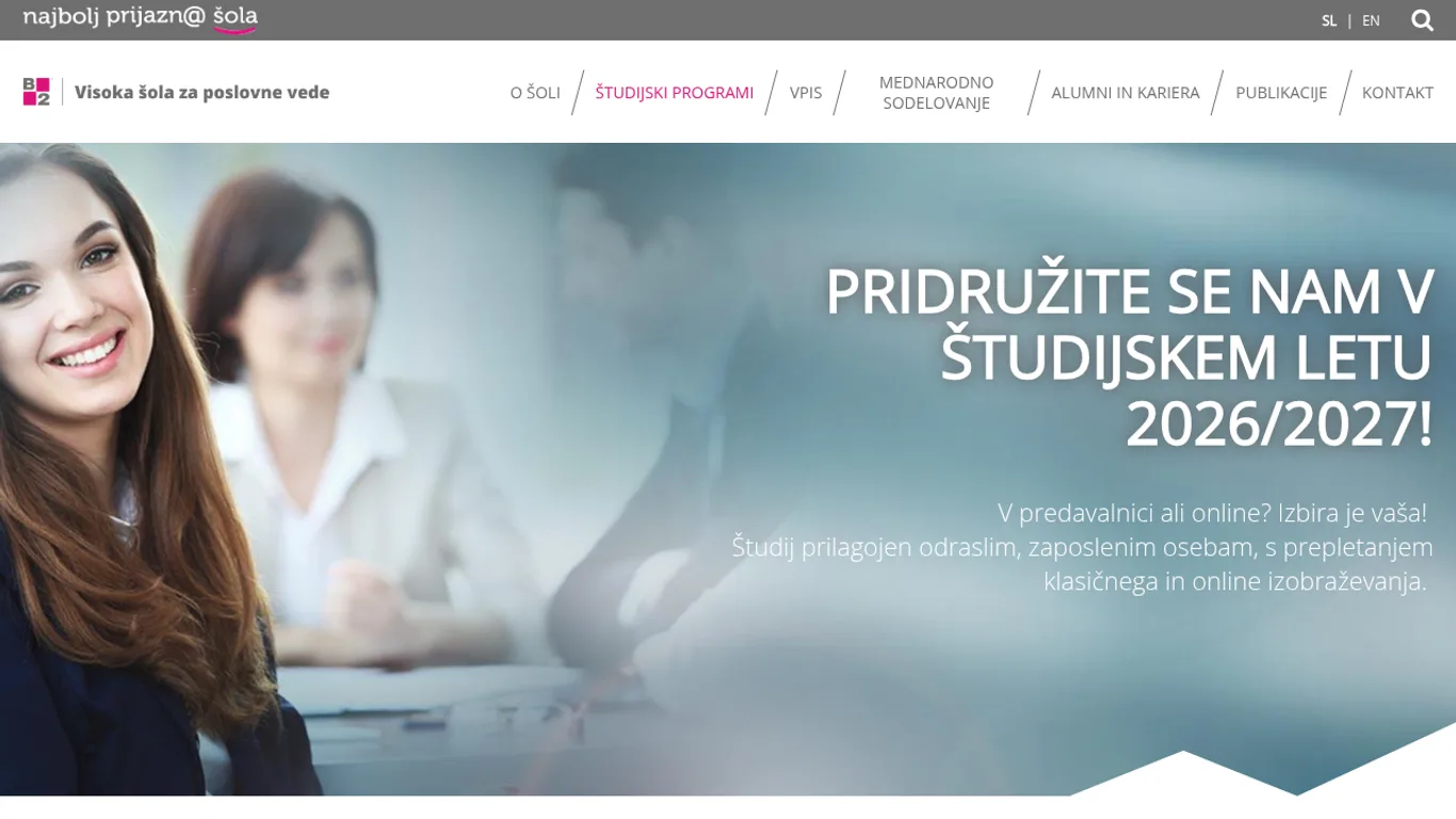 Domača stran Visoka šola za poslovne vede